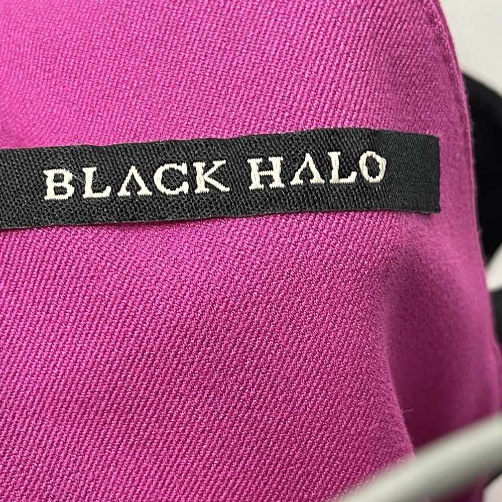 Black Halo Fuchsia Bodycon Dress Structured Strappy Sleeveless Size 2 Barbiecore - Picture 7 of 10